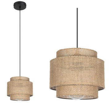 LAMPA BOHO WISZĄCA SUFITOWA NOWOCZESNA LEN LED