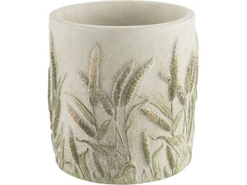 Okrągła BETONOWA Osłonka na doniczkę Doniczka Donica 13,5 x 13 cm - SZARA