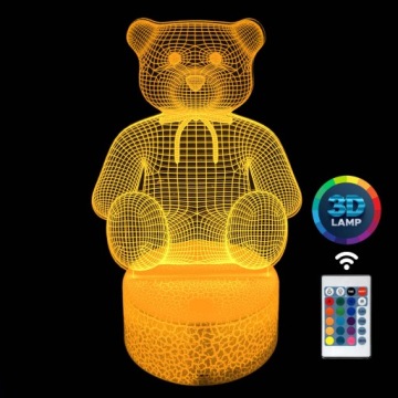 Ночная лампа 3D медведя светодиодные лампы