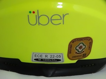 Полнолицевой шлем UBER, размер M, желтый