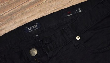 64 # ARMANI JEANS # MĘSKIE SPODNIE REGULAR W33/L34