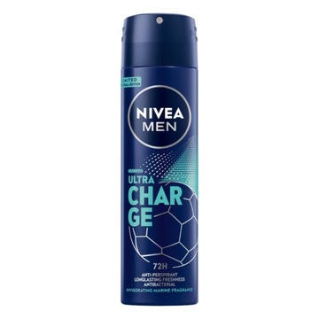 NIVEA MEN ULTRA CHARGE 72H Antyperspirant w sprayu męski - morski 150ml