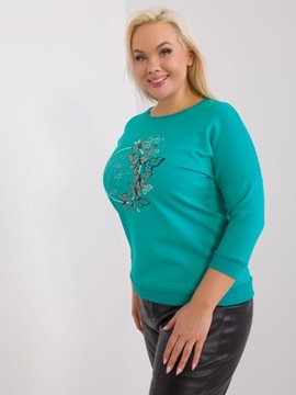 Stylowa Casualowa BLUZKA PLUS SIZE damska bawełniana