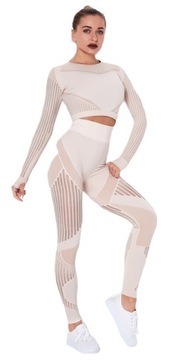 DAMSKI 2-CZĘŚCIOWY DRES FITNESS TRENINGOWY L