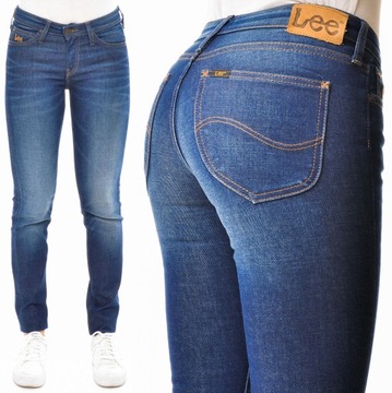 LEE spodnie REGULAR skinny BLUE jeans SCARLETT _ W29 L33