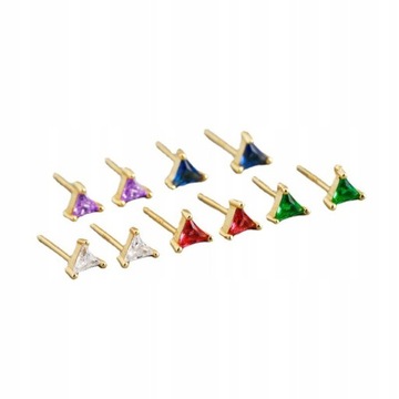 Игла из стерлингового серебра 925 пробы, маленькая геометрия Tri