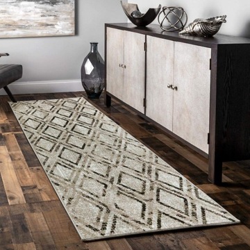 СОВРЕМЕННЫЙ ТОЛСТЫЙ РОМБИ РУГНЕР 80 см ГЕОМЕТРИЧЕСКИЙ