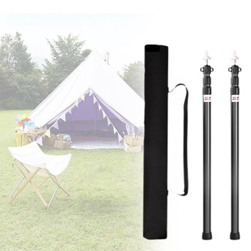 регулируемые алюминиевые телескопические стойки для палатки, 2 шт., опорный стержень 93-230 см