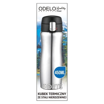 KUBEK TERMICZNY TERMOS Z BLOKADĄ 450ml SILVER