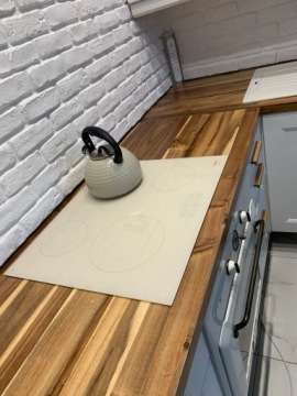 Столовый кухонный остров сплошной древесина Acacia 220 x 90 x 3,8 см DIY Poard