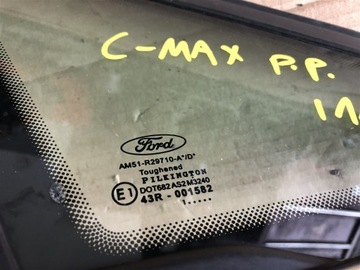 SKLO (OKNO) TROJŮHELNÁ PŘEDNÍ PRAVÝ CHRÓM FORD C-MAX MK2