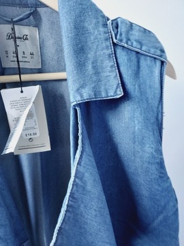 DENIM CO nowy płaszcz narzutka jeans tencel 40