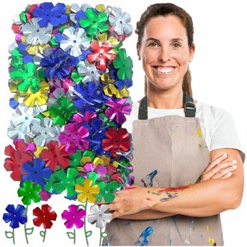 Konfetti Dekoracyjne Kwiaty Cekiny Ozdobne OKAZJA