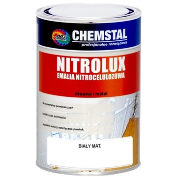 Emalia Nitro NITROLUX CHEMSTAL Biały MAT 1L