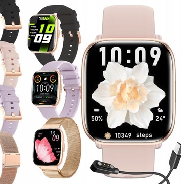 NOWY SMARTWATCH ZEGAREK DAMSKI PULSOMETR 5 GEN ROZMOWY TRYBY SPORTOWE PROFI