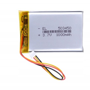 Bateria Akumulator 1000mAh 3.7V JST 3 line