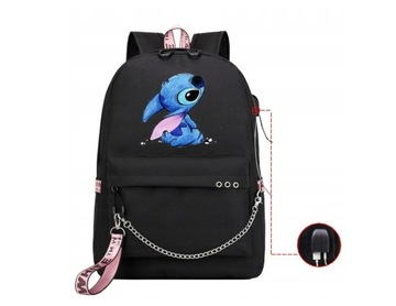 PLECAK SZKOLNY A4 USB DUŻY STICH LILO WZORY