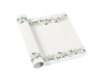 Dekoracja bieżnik na stół na Komunię Listki 5m