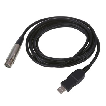 XLR Kabel mikrofonowy USB karta dźwiękowa 3m XLR na USB