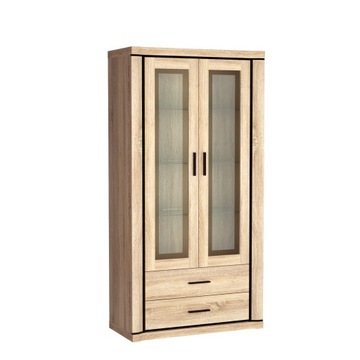DALLAS D17 Witryna Dąb sonoma przeszklona 97 cm