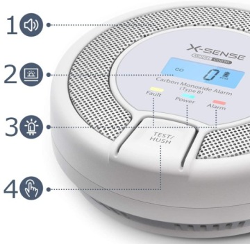 ДЕТЕКТОР УГАРНОГО УГАРА СРОК ДЕТЕКТОРА УГАРНОГО УГРА 10 ЛЕТ ИСПЫТАТЕЛЬНЫЕ КНОПОЧНЫЕ БАТАРЕИ