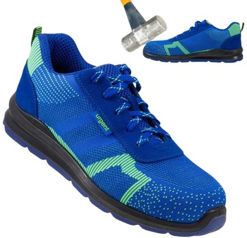 Lekkie buty robocze SPORTOWE PÓŁBUTY męskie z METALOWYM NOSKIEM oddychające