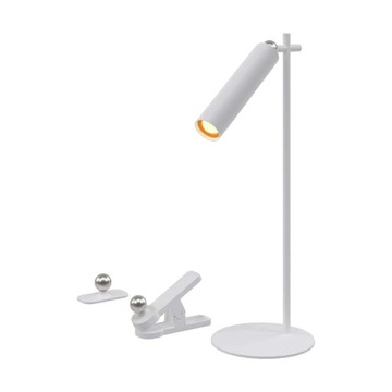 Lampka Biurkowa V-TAC 4w1 37cm Kinkiet Klips Latarka 3W LED Biała VT-7413