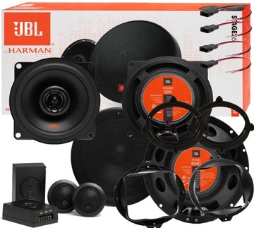 JBL STAGE2 604C 524 GŁOŚNIKI 4SZT DO AUDI A3 8L PRZÓD + TYŁ DYSTANSE ZESTAW