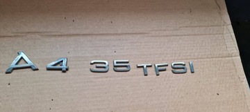 A4 B9 8W FACELIFT ZNAK ZNAKY NÁPIS KRYT KUFRU ZADNÍ 35 TFSI