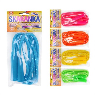 СКАЛАВКА для ДЕТЕЙ, блестки, микс ЦВЕТОВ, 210 см, СКАКАВКА, МЕГА КРЕАТИВ