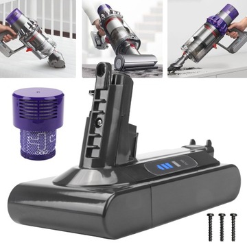 BATERIĘ PASUJE DO SERII DYSON V10 6000MAH +FILTR ANIMAL/ABSOLUTE/ MOTORHEAD