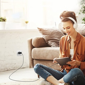 SZYBKA ŁADOWARKA USB-C PD3.0 45W 3A Z KABLEM 5A 2M