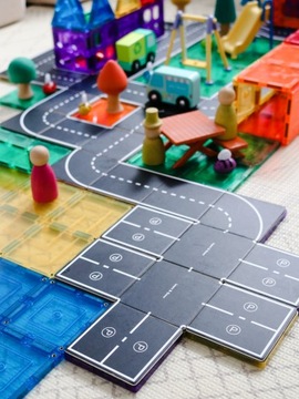 Накладки на магнитные блоки Dear 40 шт. Дорожный набор игрушек «Учись и выращивай»