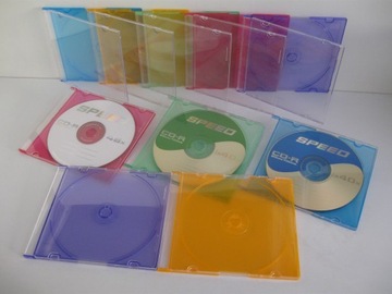CD-боксы x 1 SLIM для цветных дисков, 50 шт.