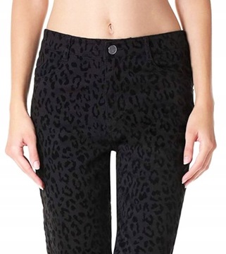 CALZEDONIA PANTERKA JEANS nero S ANIMALIER FLOCK