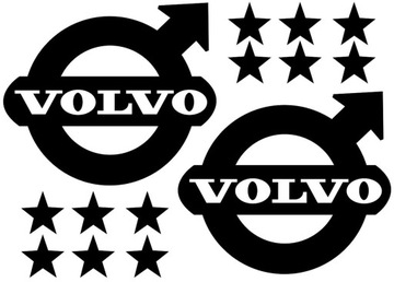 Naklejki VOLVO logo 30x35 cm + gwiazdki
