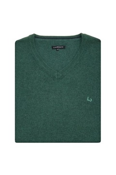 Sweter Męski Zielony Bawełniany V-neck Anthony Lancerto M