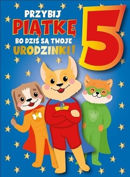 Kartka na 5 urodziny zabawna, wesoła piękna DKP39