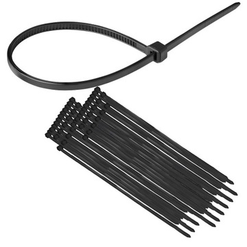 Opaska Kablowa Zaciskowa Trytytki 4,8 x 250mm Odporna UV Czarna 100 szt.