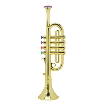 kid trumpet golden coated plastic children preschool music toy gift wind in