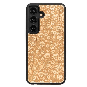 Dřevěné Pouzdro Bewood pro Samsung Galaxy S25 Polní Květiny Aniegre