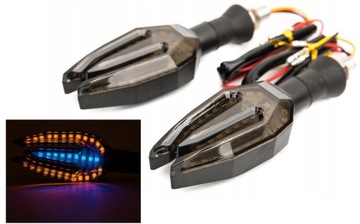 Kierunkowskazy elastyczne niebieskie custom 34 LED