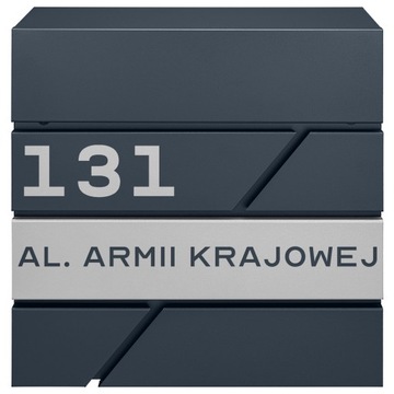 SKRZYNKA NA LISTY ANTRACYT GAZETOWNIK + ADRES WZÓR