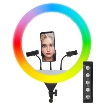 Светодиодное кольцо RGB + лампа штатива + держатель телефона + пульт дистанционного управления
