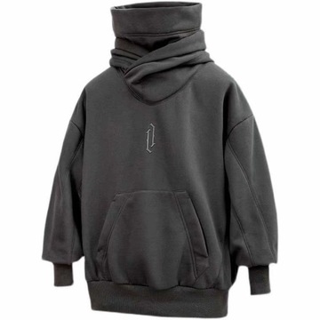 Bluza Wiosna Jesień Wysokiej Z Kapturem I Kołnierz, 4XL