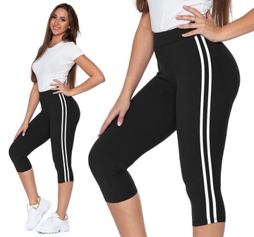 MORAJ FIT Legginsy 3/4 wysoki stan LAMPASY L/XL