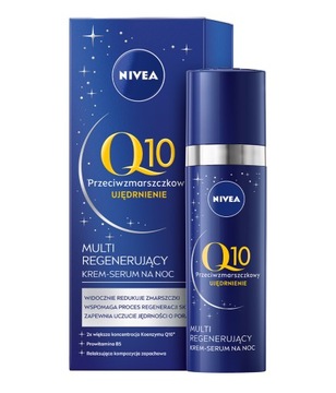 Krem-serum na noc NIVEA Q10 przeciwzmarszczkowy