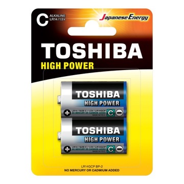 2x Baterie Alkaliczne TOSHIBA HIGH POWER LR14 C