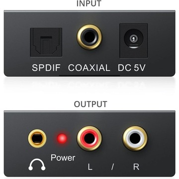 Оптический преобразователь TOSLINK COAXIAL / 2x CINCH RCA Streaming PCM