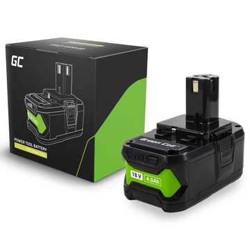 Аккумулятор Green Cell RB18L40 для системы Ryobi ONE+ 18 В, 4 Ач, 18 В
